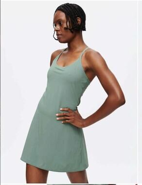 Outdoor Voices The Exercise Dress in Laurel Wreath Sage Green Sleeveless sz XL